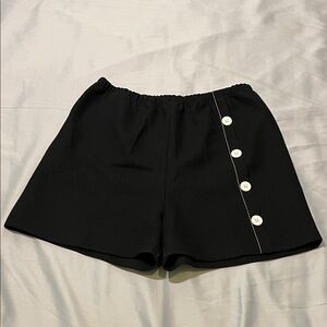 Vintage Nancy Reynolds Fashion Finds High Waist Women's Shorts Button Accent